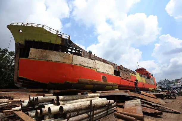 A large scrap vessel in Benin